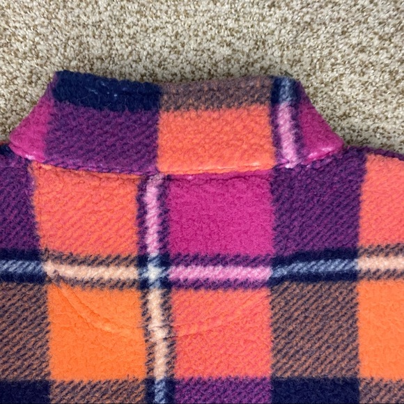 SOLD American Eagle plaid Sherpa half zip small - Picture 8 of 9